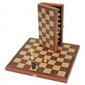 Classic Folding Chess Set - 15" Walnut Wood Board